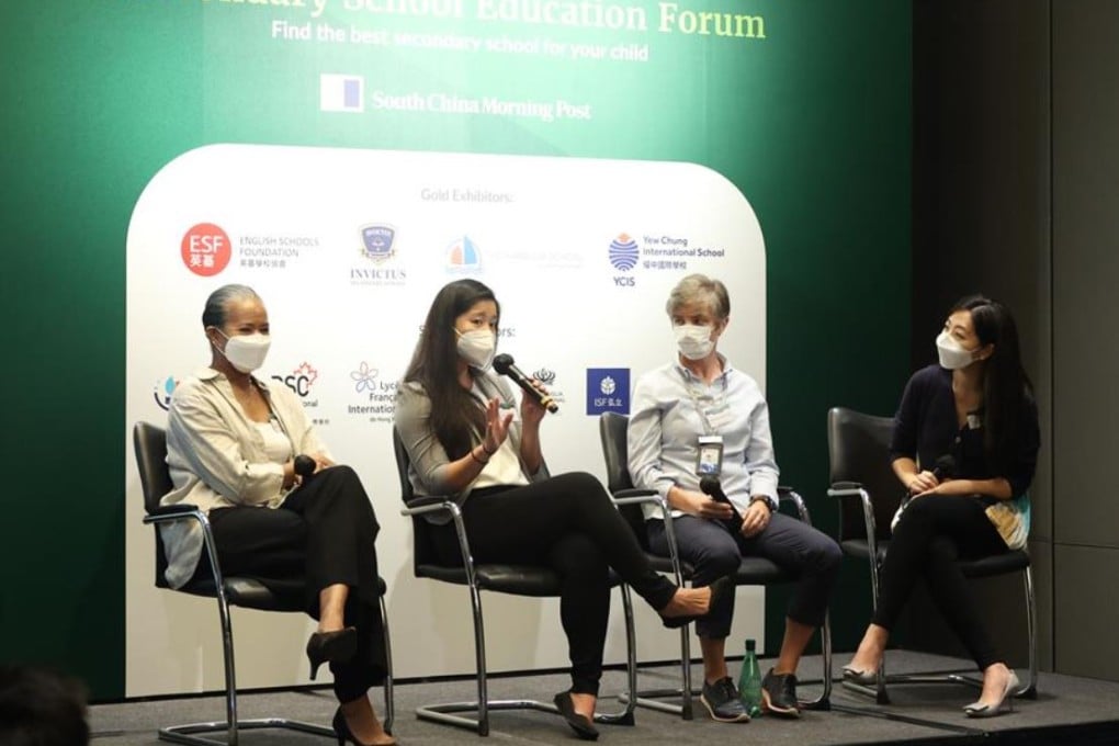 Speakers on the panel "Educating children for the “new reality” " at SCMP's Secondary School Education Forum 2022